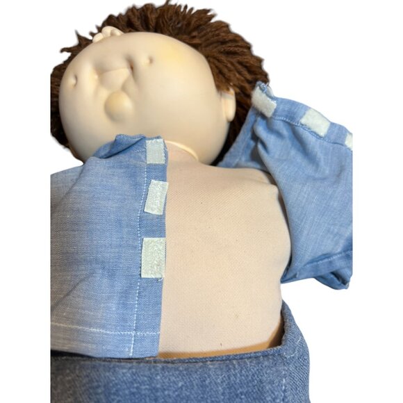 Vtg 1984 COPR MN Thomas CABBAGE PATCH KID Denim Overalls 17.5" tall x 14.5" wide - Picture 6 of 14